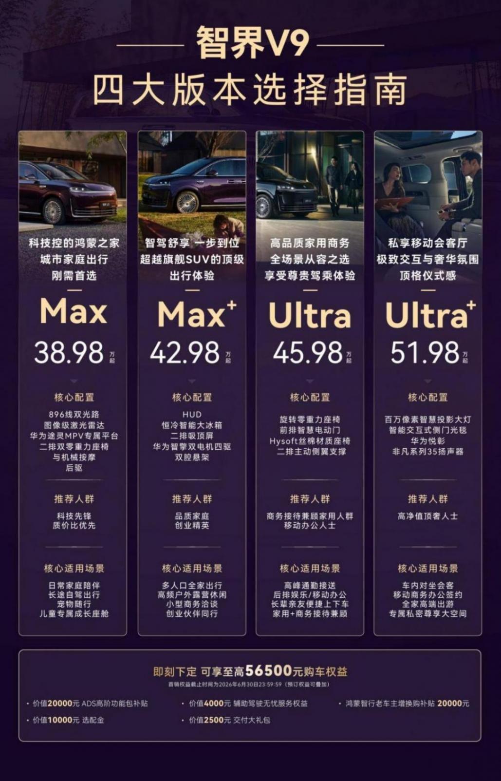 华为首台MPV智界V9入局!38.98万起,你觉得值吗?